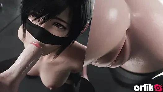 Yuffie Final Fantasy 7 - мокрый грязный минет сервис (только маска, версия 4K)