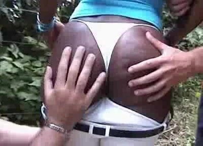 Sexy black fights with her boyfriend and takes revenge for a