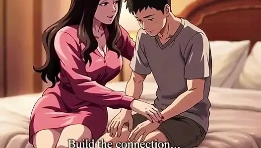 Üvey anne deneyimsiz üvey oğluna nasıl sikişeceklerini öğretiyor