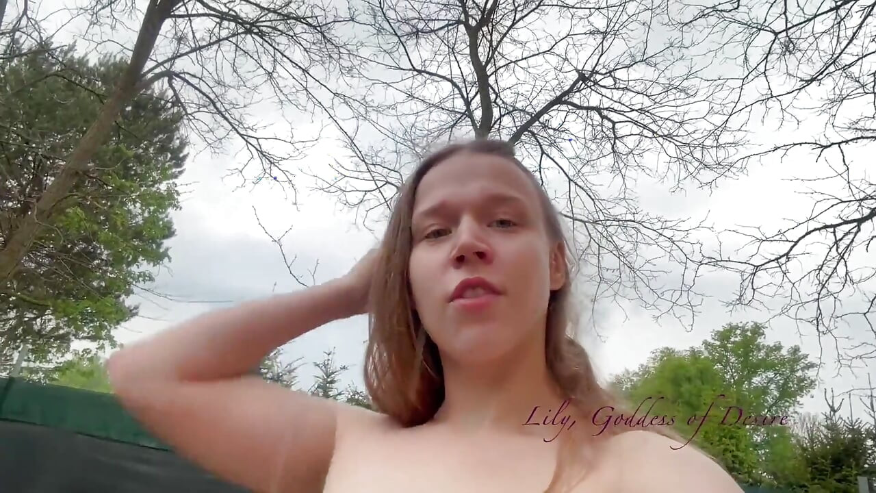 Crazy Girl Playing Naked in the Rain