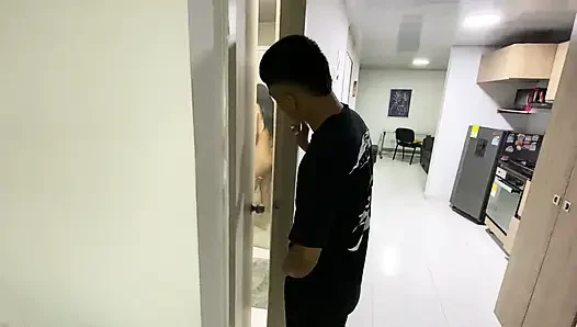 Sexy skinny girl gets fucked in the shower until she orgasms with a huge cock