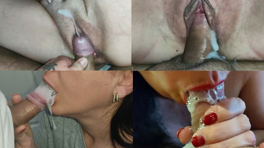 Compilazione più eccitante Creampies, sborrate e sperma in bocca Casalinga MILF amatoriale