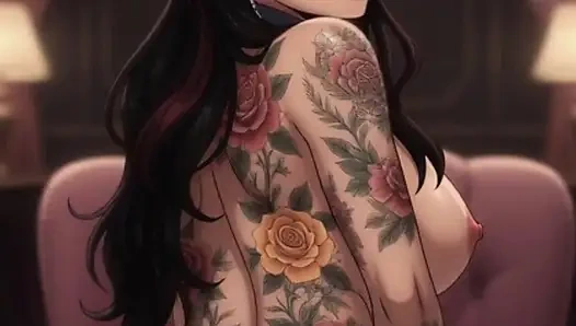 100% AI generated anime smoke and tattoos fetish POV JOI Solo dirty talk tease