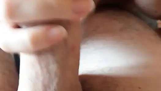 homemade blowjob and handjob with cumshot on tits