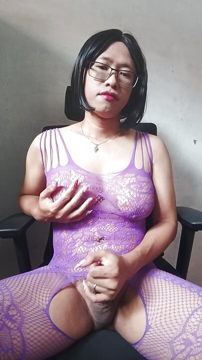 Shemale Solo Masturbation & Orgasm