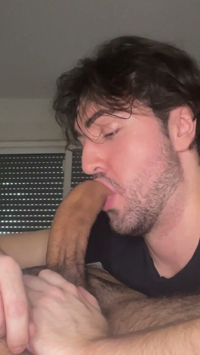 sucking big dick and eating cum | Clip 1