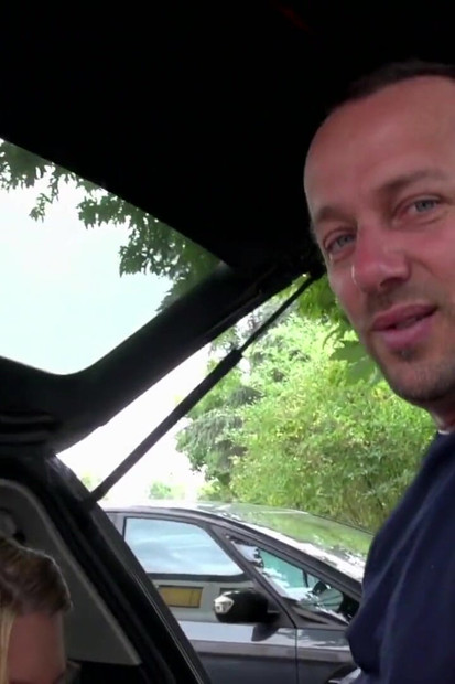 Lovely MILF with big boobs gets fucked outdoor and in the car