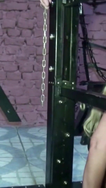 Thrilling moment from "Two German MILF Dominas in Femdom Fuck with her Slave in Dom"