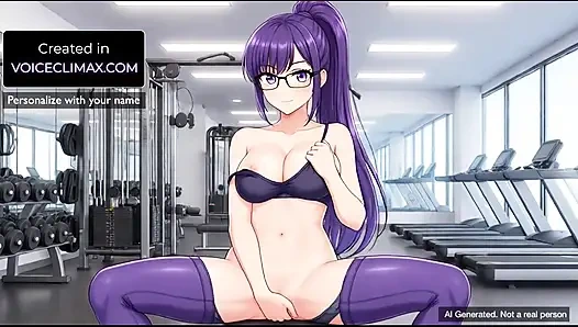 Сексуальная женщина в спортзале унижает вас и смеется над Failed Workouts в спортзале и дает вам женское доминирование, приказы и инструкции по дрочке