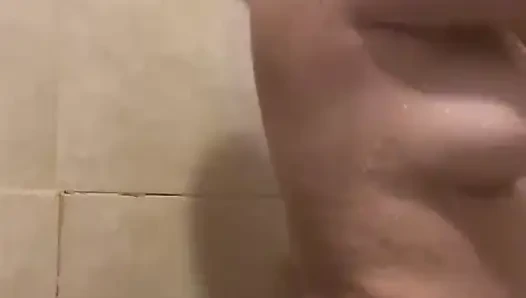 Selene takes a soapy shower and gets super hot