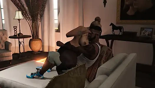GTA 5 Franklin and Amanda Full 35 min Movie in Michael's House