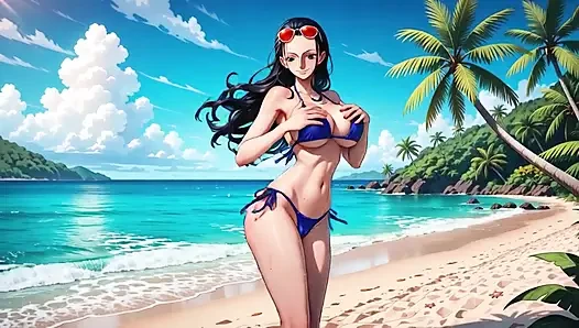 One Piece Babes - One Piece female characters dancing in bikini topless and nude