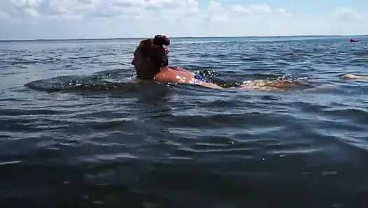 Volga-river'da yüzme