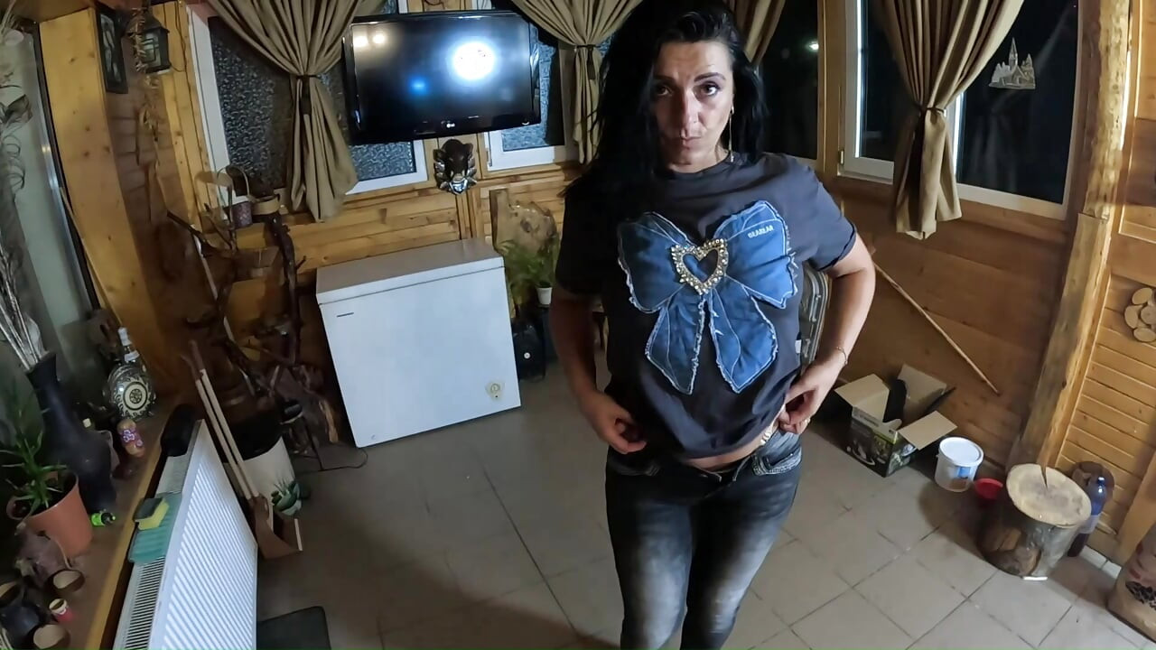 Tight Jeans Dance Slut Gagging Facefuck & Cum on My Tangas