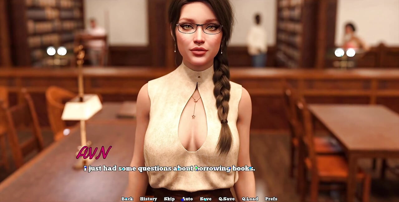 Law College - the Librarian Likes to Show Cleavage to Her Students