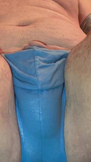 Pissing my baby blue briefs