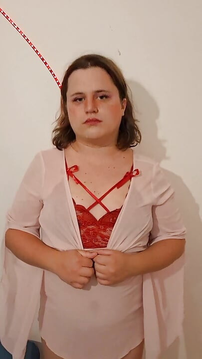 Sweet tgirl undressing for you