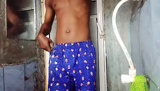 Playing with my stepsisters panties showing off my big black dick