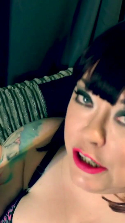 Powerful moment from "BBW Tina Snua Dressed In Sexy Retro Underwear Smokes A Malboro Cigarette With OMI's - Smoking Fetish"
