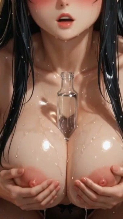 AI Black Hair Girls Bottle Titjob Shiny Skin Compilation | Clip 1