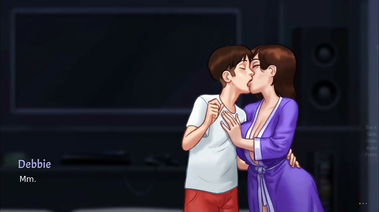 Big Ass Landlady Gives Blowjob and Footjob, He Cums on Her Ass - summertime saga gameplay part 2
