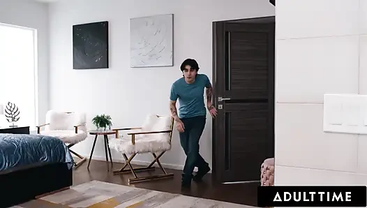 ADULT TIME - Suspicious Boy Discovers New Stepmom Ryan Keely Is A Gold Digger! She Keeps Him Quiet