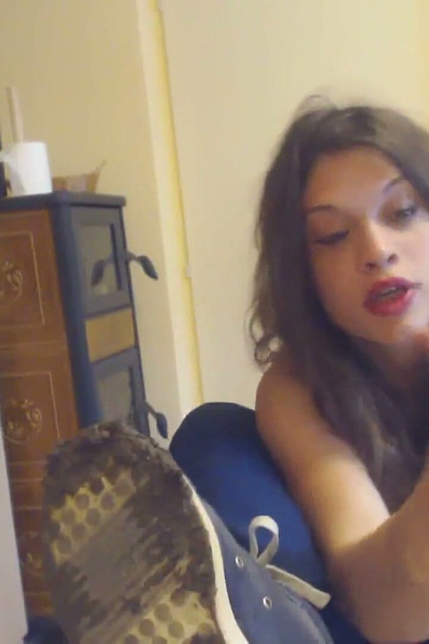 Teen goddess wants you to clean her dirty sneakers