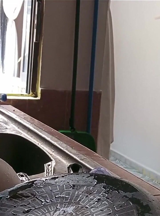 Mother-in-law Films Herself in the Kitchen and Shows Her Breasts