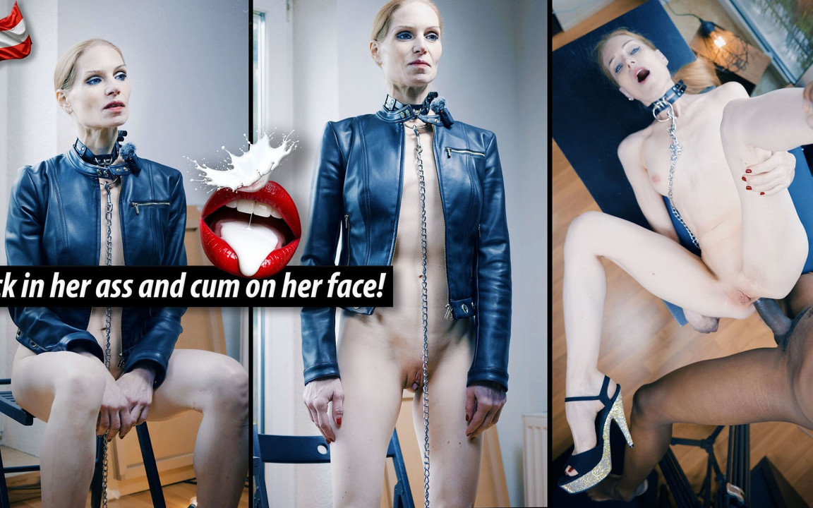 Hot MILF From Austria Has a Cock in Her Ass and Cum on Her Face!