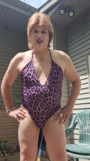 I love doing it outside with Daddy, I think they neighbors heard me this time.