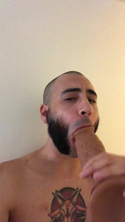 Large dildo suck
