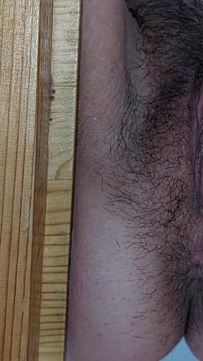Sexy MILF, hairy pussy, big ass, vacuum cleaner in empty house. Latina with big hairy tits. | Clip 1