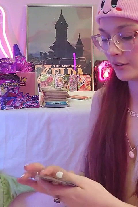 Boobs and Game Card Pulls Topless
