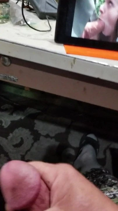 Stroking out a hot sticky load  while fucking my ass