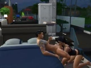 Sims bajándose