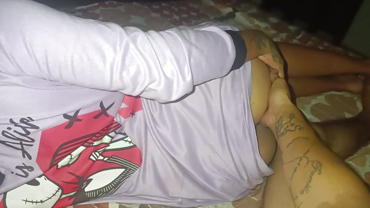 My stepson lay naked and I make him put his cock in me and fill my pussy with milk