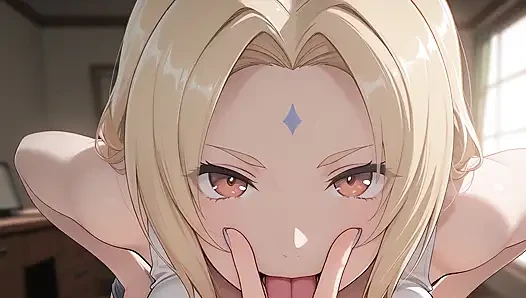 Stepmother Tsunade Accidentally Saw Her Stepson's Huge Penis and Couldn't Resist. Tsunade Cosplay in Hentai Style