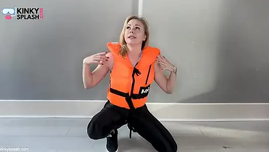 Asmr Lifejacket Fetish Confession in Shiny Leggings
