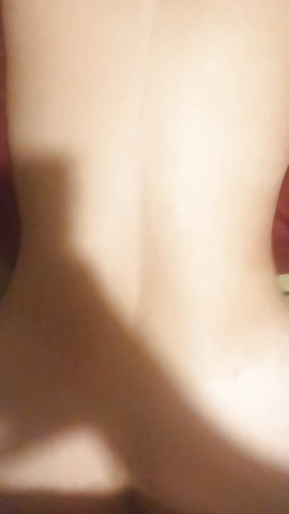 Fucked my hot wife with hands behind her back, standing, doggy style