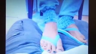 Amputee getting sexy nurse footjob