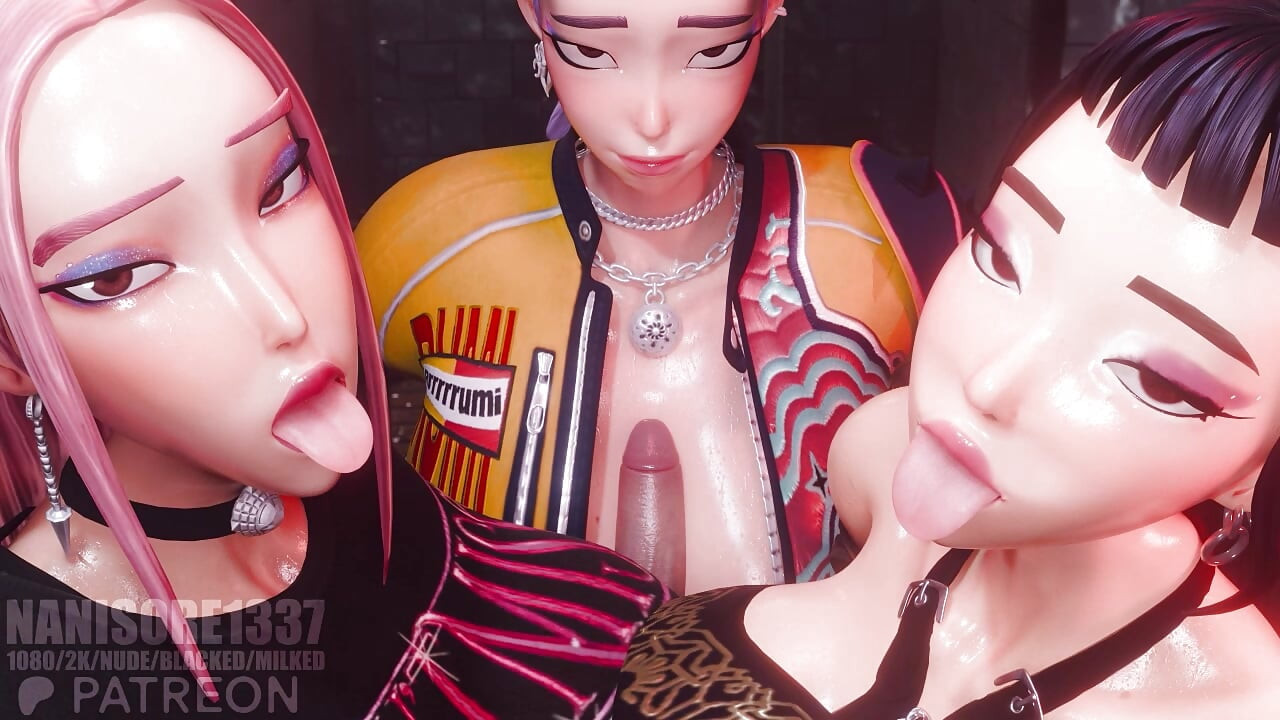 Rumi mira zoey huntrix dreifache tittenfick 3D