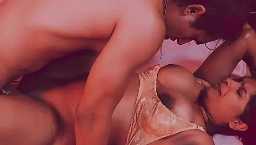 Akash put his cock in his girlfriend's mouth and hit her pussy
