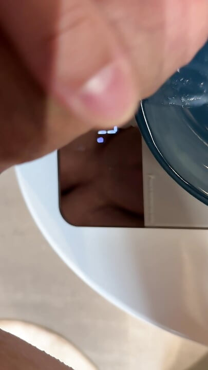 Huge cumshot in a bowl
