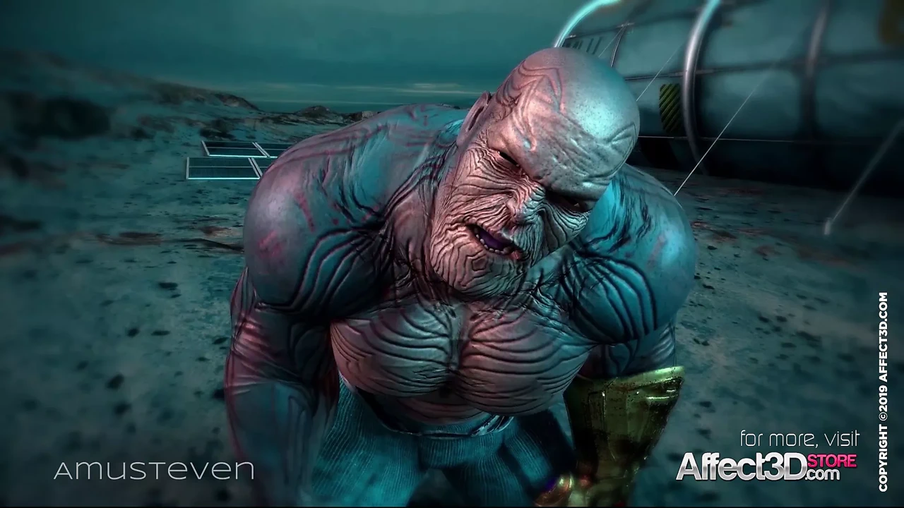 超级英雄 3d 动画与大奶子美女