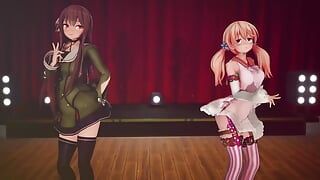 MMD R-18 Anime κορίτσια σέξι κλιπ χορού 268