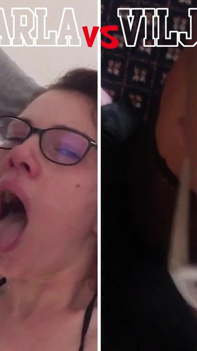 Stunning moment from "Head to Head Competition: Carla vs Vilja Sloppy Throat Fuck"