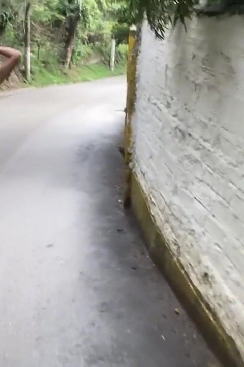 Roller nagość na ulicy