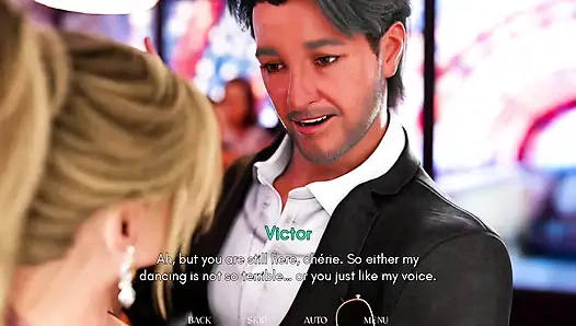 Неверная жена танцует с незнакомцем в клубе