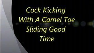 Pik schoppen met een kameel teen glijdend goed voorvertoning