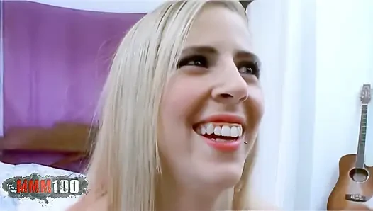 Lesly: Sexy Spanish Blonde Fucking with 2 Big Cocks